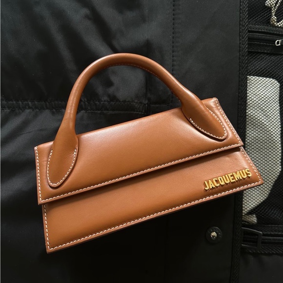 Jacquemus Brown Mini Bag with Gold Logo - Picture 1 of 3